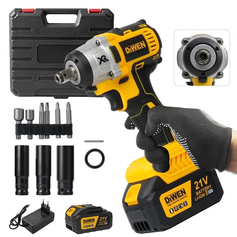 Chave de Impacto 21V 2 em 1 com Motor Sem Escovas, 450 N.m de